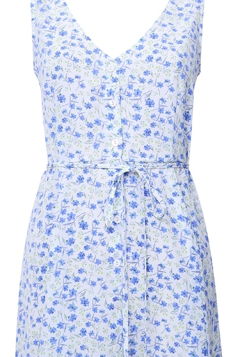 CAMILLE V-NECK SLEEVELESS DRESS SUMMER WHITE 3