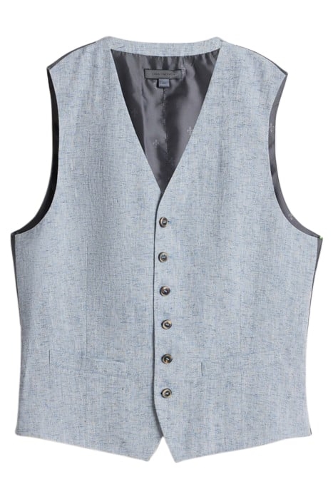 BUTTON FRONT VEST DUSTED BLUE 2