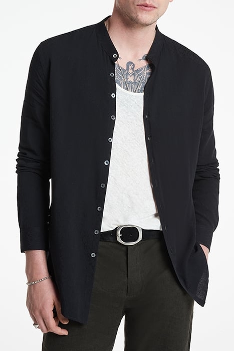 MULTI BUTTON BAND COLLAR BLACK 1