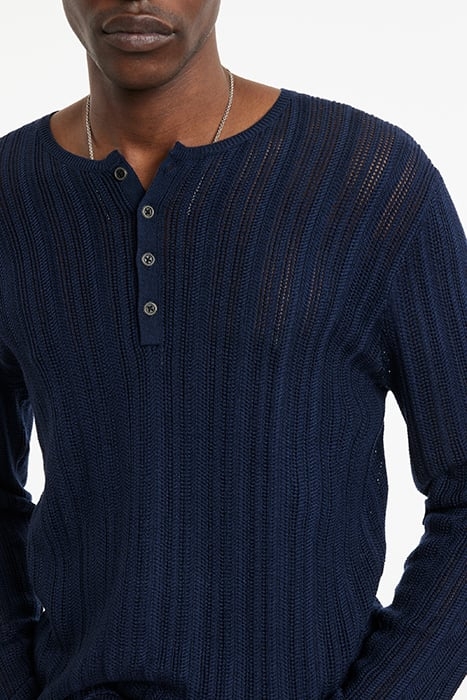 SALETE REGULAR FIT HENLEY NAVY 3