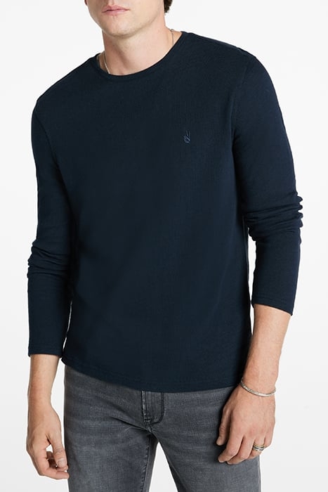 MARLOW LS LONG SLUB CREW NAVY 1
