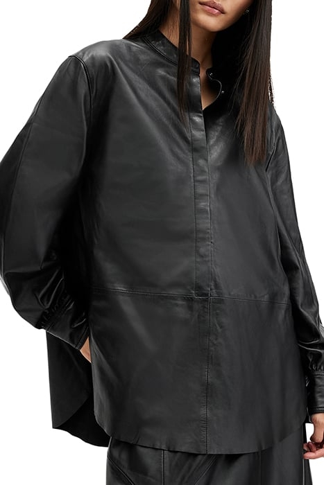 SARA LEATHER SHIRT BLACK 6