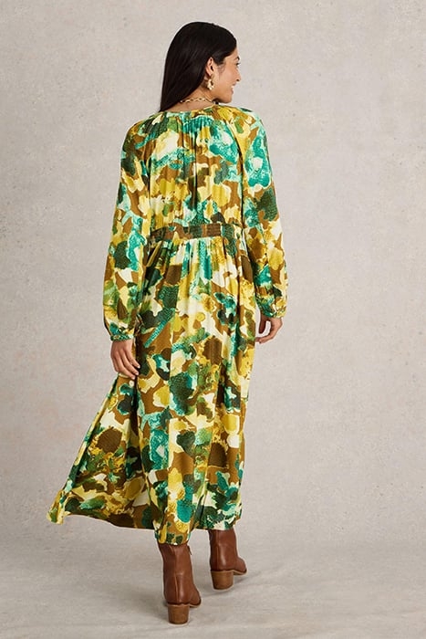 IMOGEN MIDI DRESS YELLOW PRINT 2