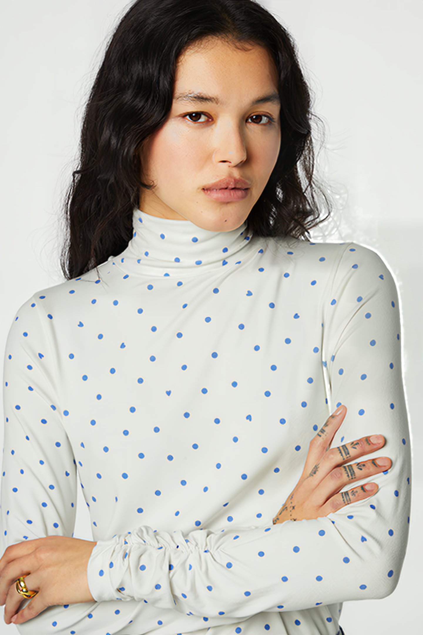 JADE TOP CREAM WHITE / BLUE 4