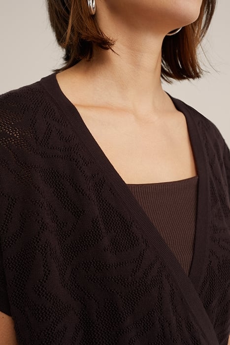 KNITTED PULLOVER DARK BROWN 5