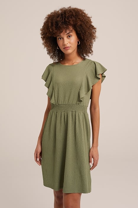 DRESS MIDI OLIVE GREEN 1