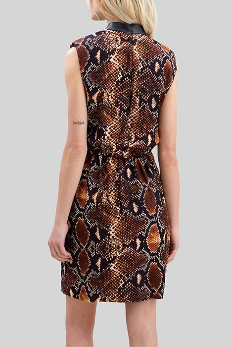 PURE EDITION–MAHOGANY DRESS WITH ROCK PYTHON PRINT 2