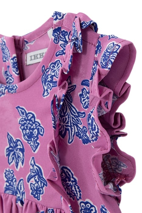 BABY GIRLS’ MAUVE LENZING™ ECOVERO™ INDIAN FLORAL DRESS 5