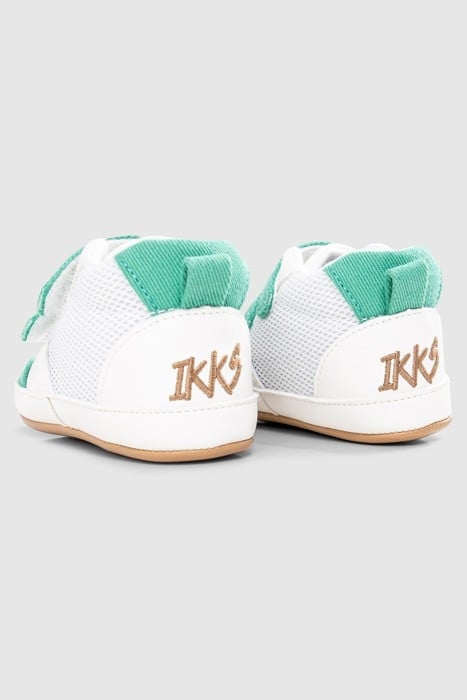 BABY BOYS’ GREEN AND WHITE TRAINERS WITH VELCRO 6