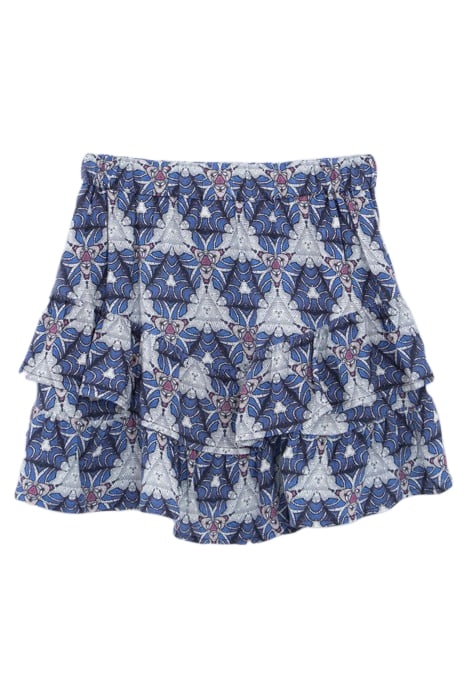 GIRLS' WHITE GRAPHIC WAX PRINT SKIRT 2