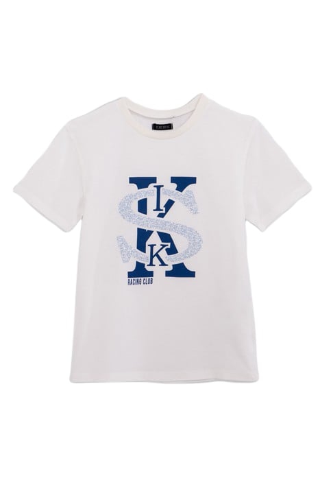 BOY'S ECRU T-SHIRT MAXI MONOGRAMMED CARS 1