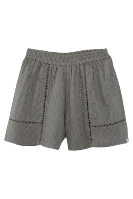 GIRLS’ KHAKI JACQUARD FABRIC AND LADDERSTITCH SHORTS 2