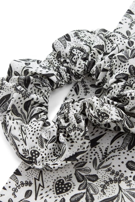 GIRLS’ BLACK SCARF SCRUNCHIE WITH ROCK JUNGLE PRINT 5