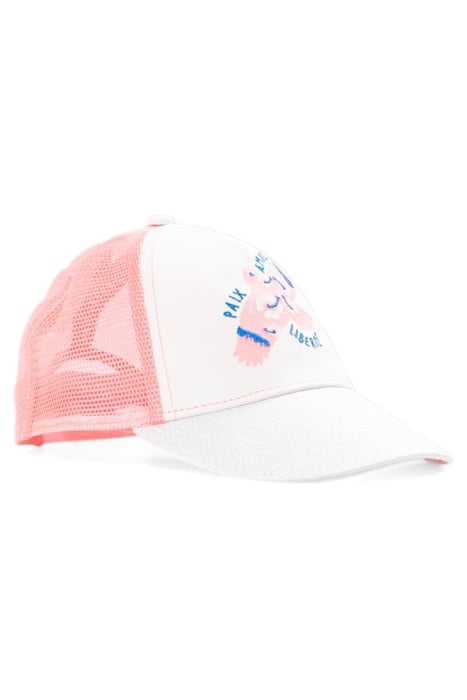 GIRLS’ SILVER, PINK AND NEON PINK MESH CAP 3