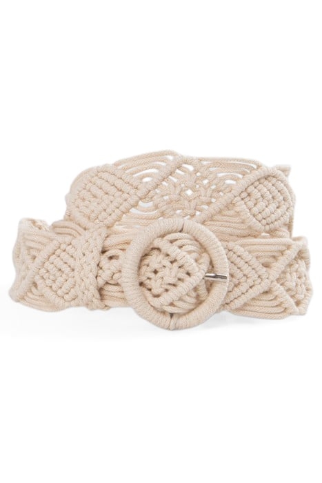 GIRLS’ ECRU MACRAMÉ-STYLE WOVEN BELT 1