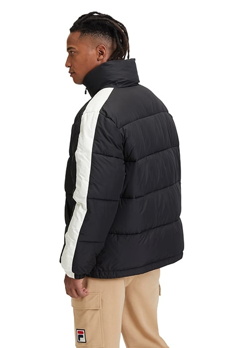 LESZNO 90'S PUFFER JACKET BLACK-ANTIQUE WHITE 2