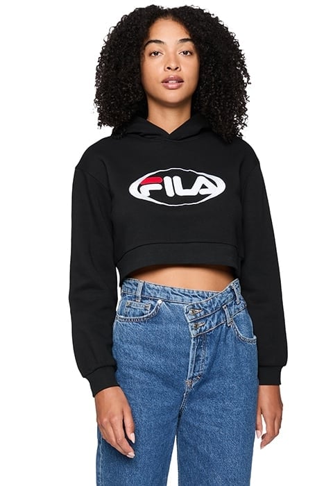LAPALISSE CROPPED HOODY BLACK 1
