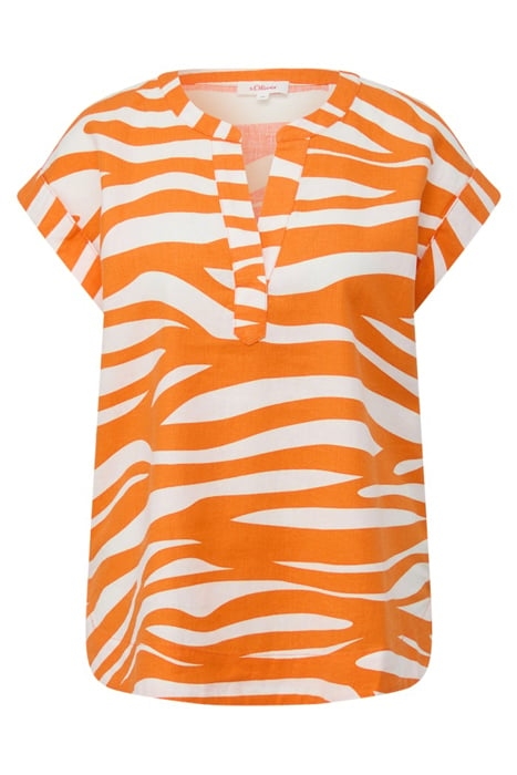 S.OLIVER BLOUSES ORANGE-WHITE 4