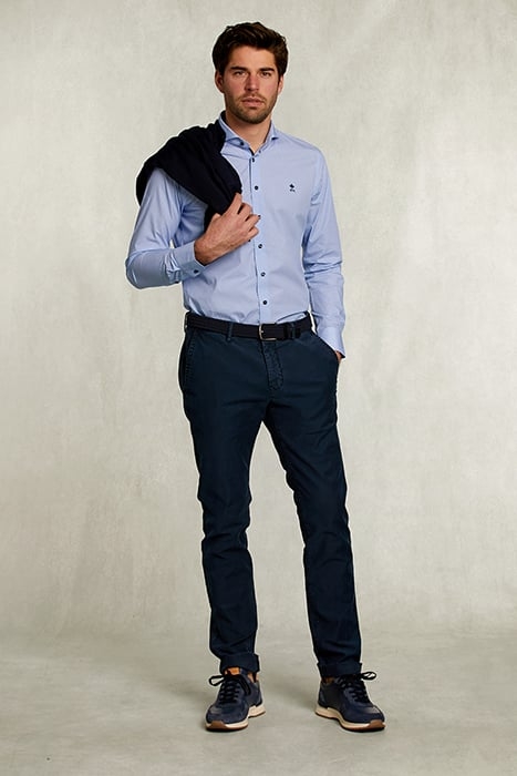 SLIM FIT DOTTED SHIRT BLUE/WHITE BLUE 3