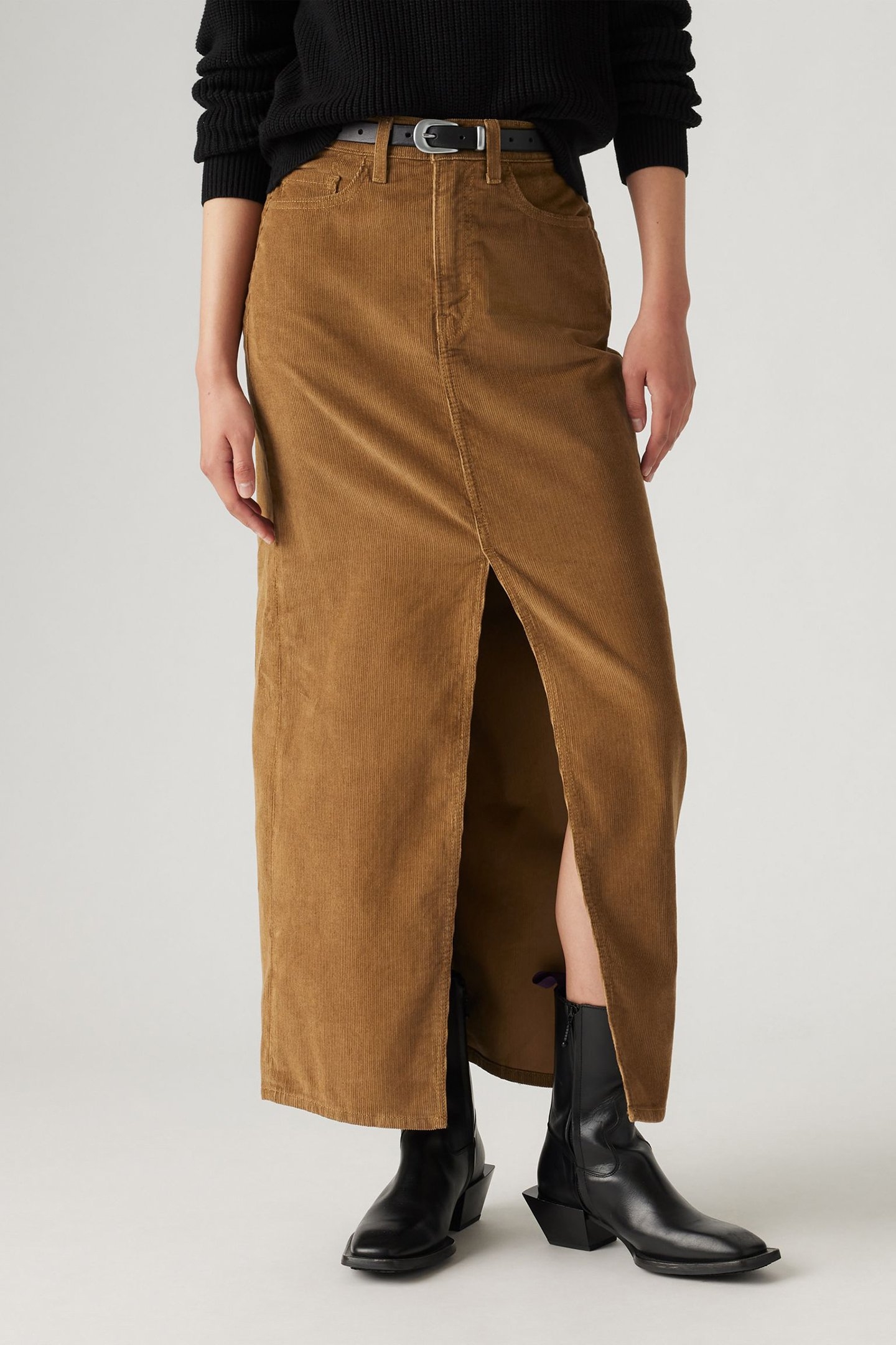 ANKLE COLUMN CORDUROY SKIRT 1