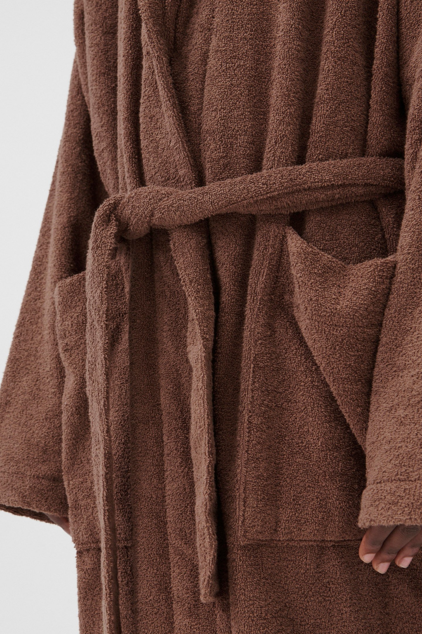 UNISEX HOODED BATHROBE KODIAK BROWN 2