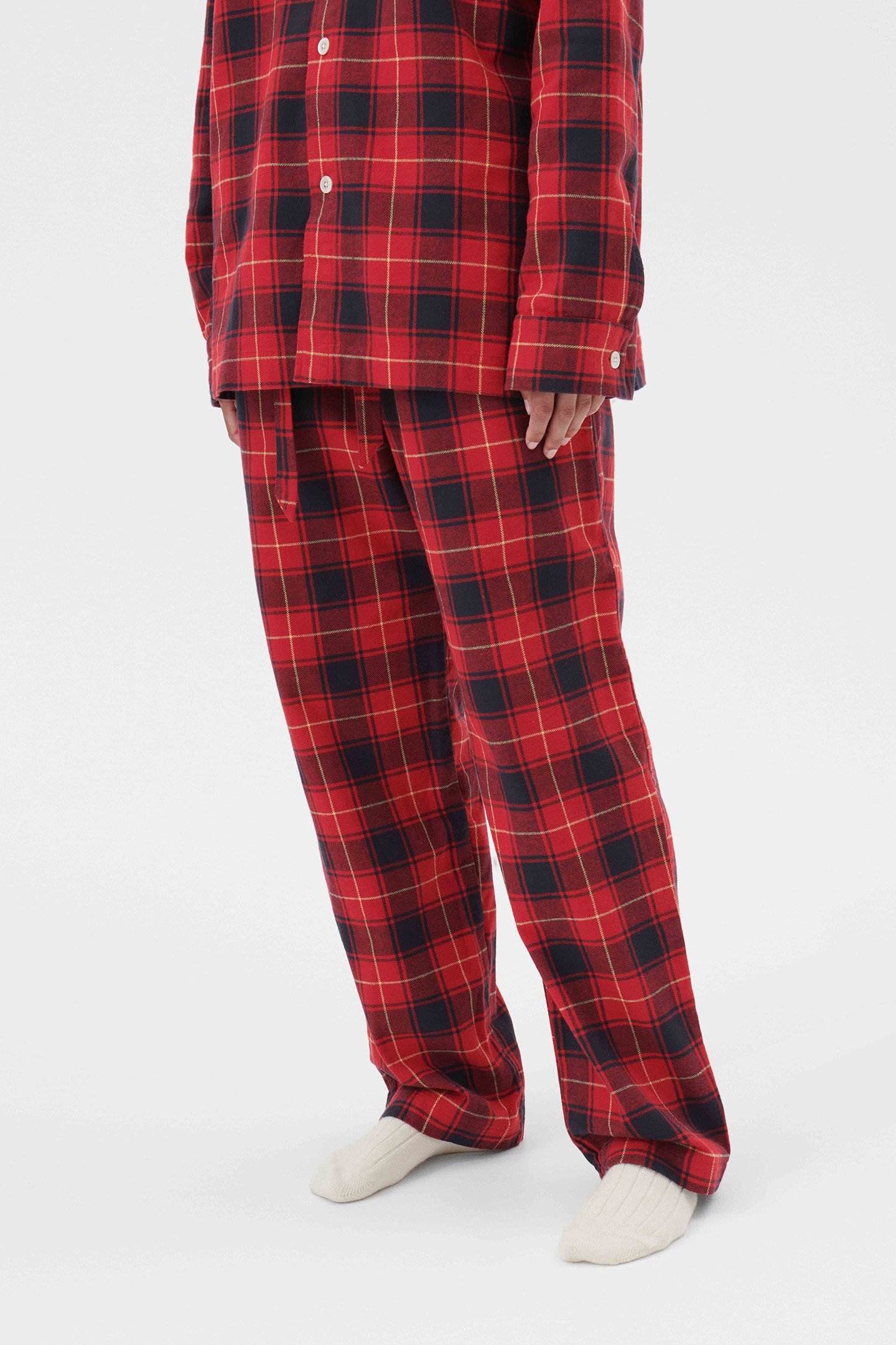 UNISEX FLANNEL, PYJAMAS PANTS RED PLAID 1