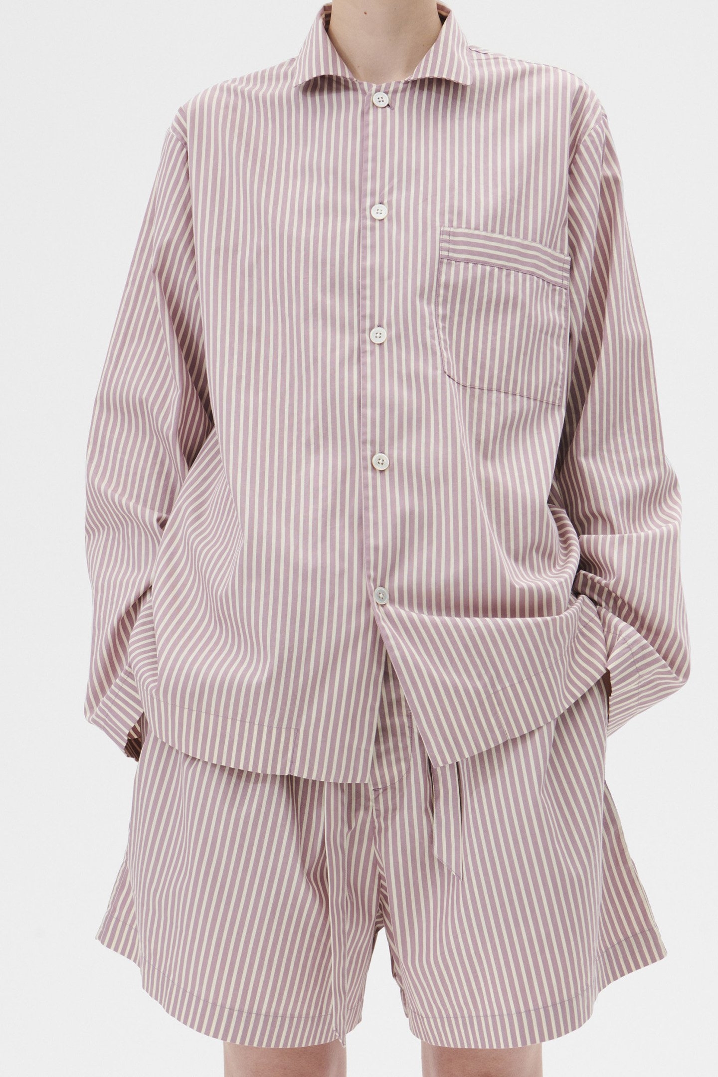 UNISEX POPLIN, PYJAMAS SHIRT SKIPPER STRIPES 1