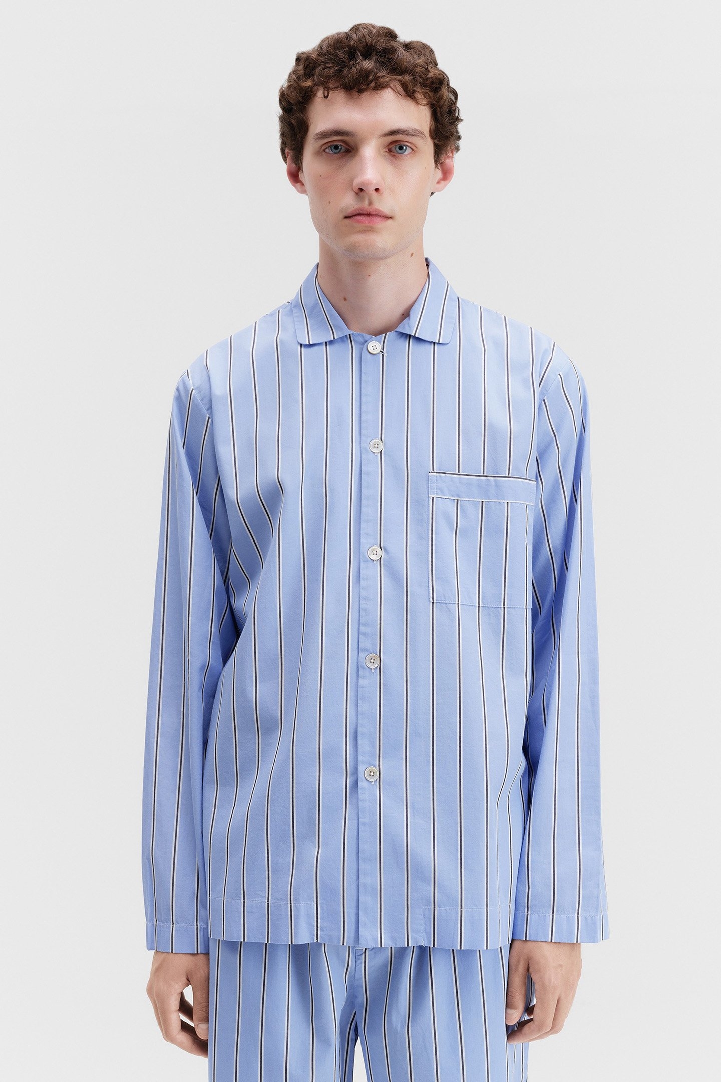 UNISEX POPLIN, PYJAMAS SHIRT BASSETT STRIPES 1