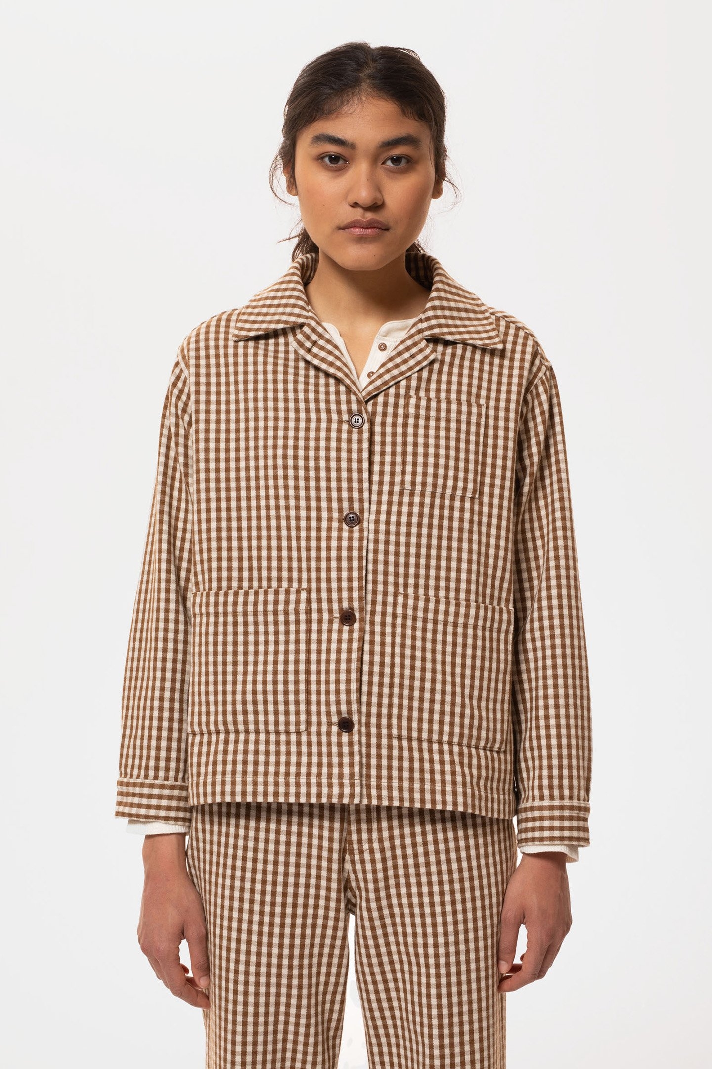 MAJ OVERSHIRT GINGHAM OAK 1