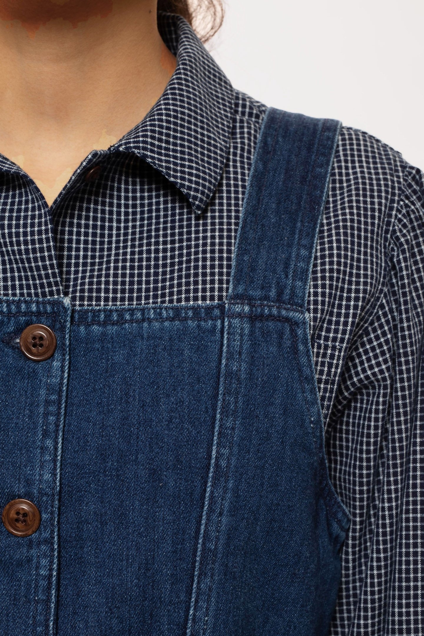 MONA DENIM DRESS WASHED OUT DENIM 6