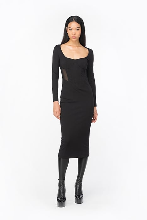 ANACLETO DRESS BLACK 1