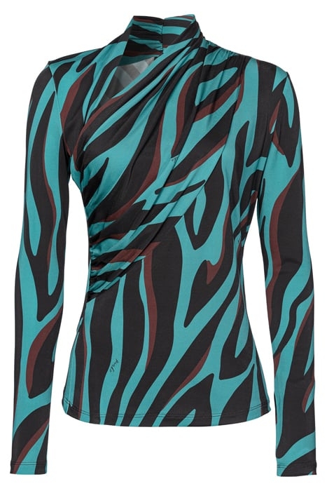 MITSUKO SWEATER GREEN/BLACK/BURGUNDY 1