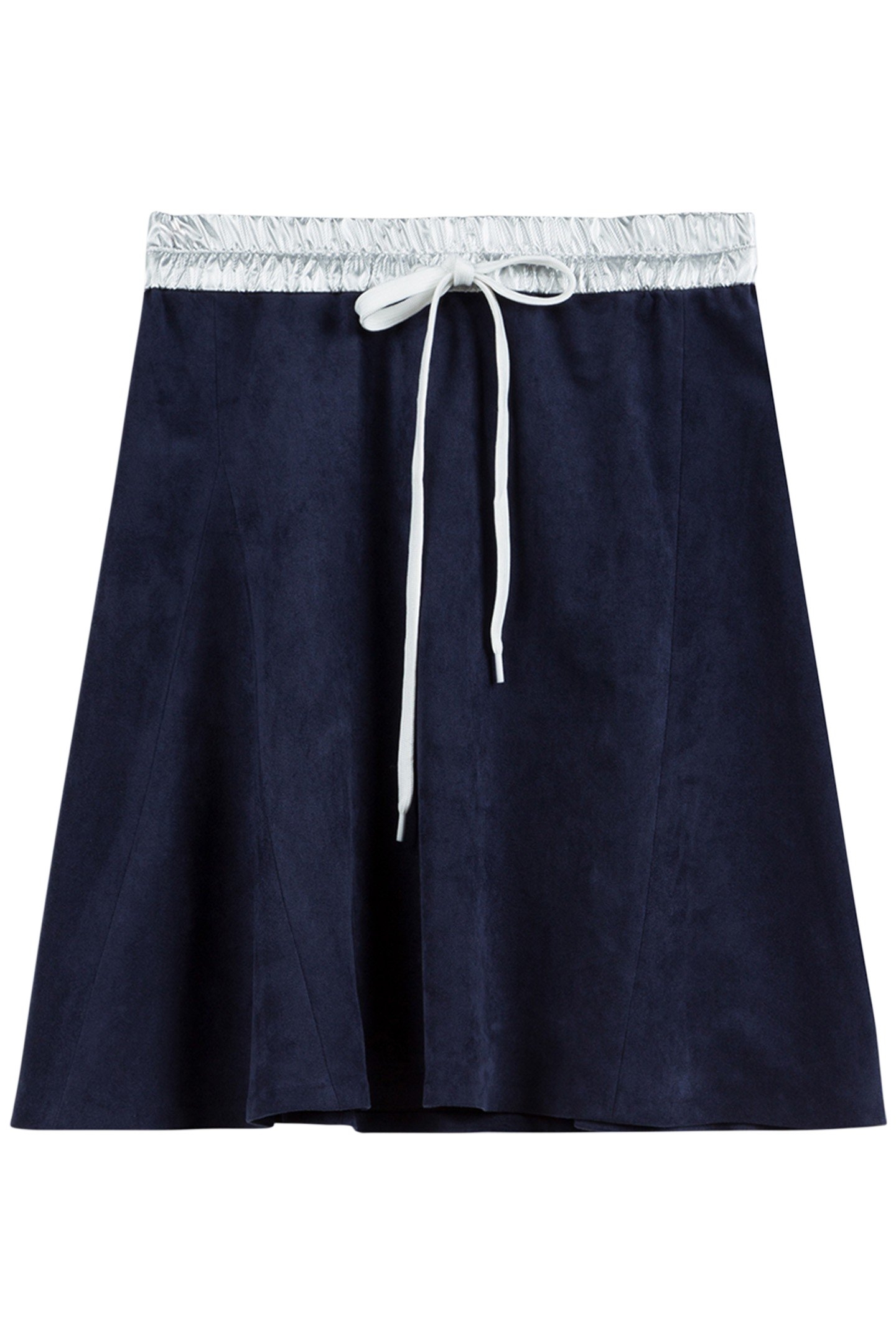 SKIRT SILVER SUEDE INDIGO BLUE 3