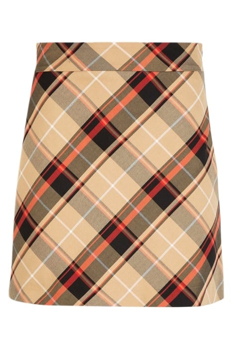 SKIRT WOOL SHORTIE CAMEL/BLACK/TERRA 3