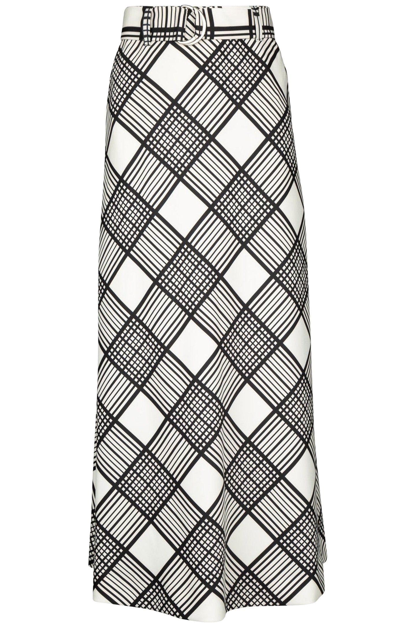 SKIRT BIG CHECK BIAS ECRU/BLACK 3