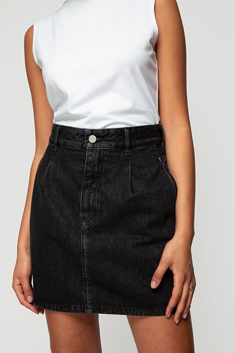 SKIRT CONTRAST DENIM BLACK 1