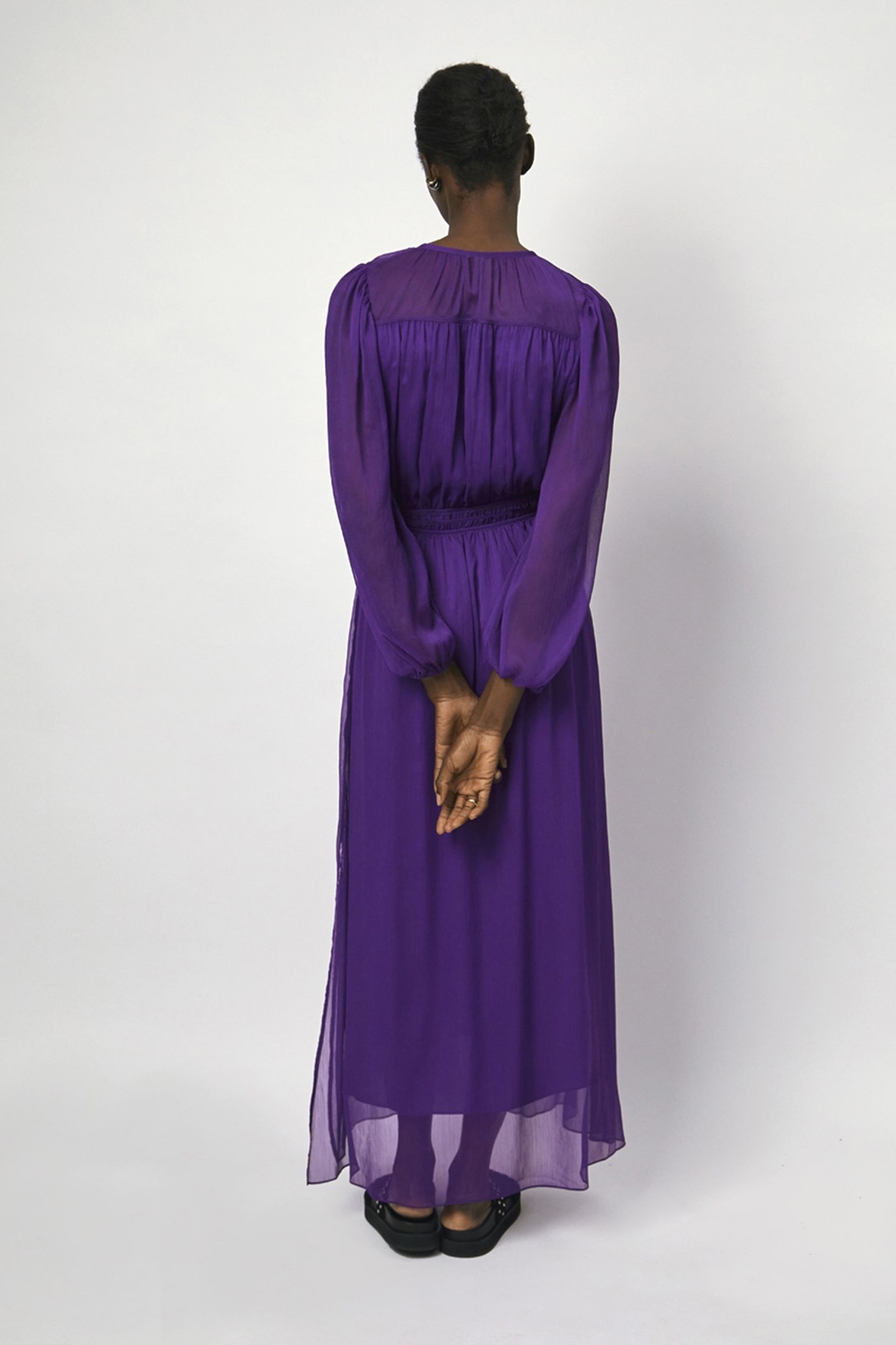 ABSOLUTE PLEATED BOHO DRESS MYSTIQUE VIOLET 2