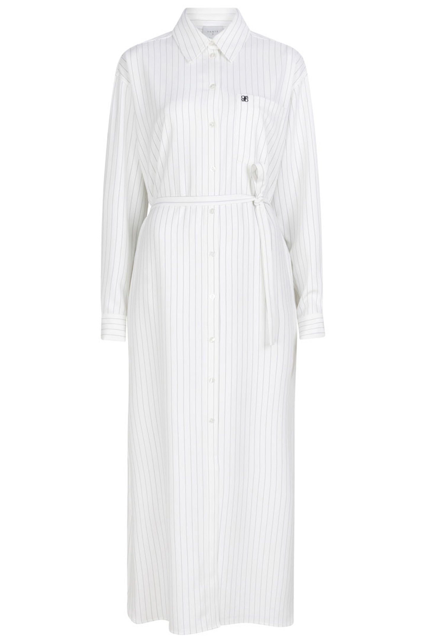 DORFMAN PINSTRIPE DRESS MILK WHITE 3