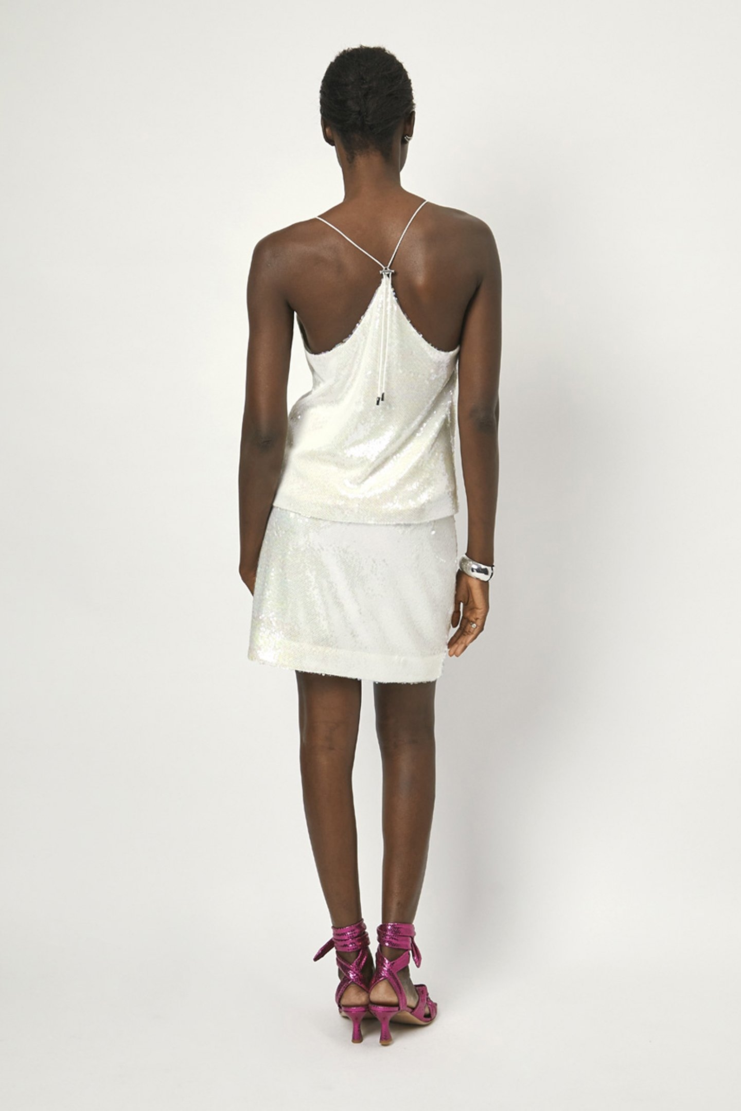 PUNCH SEQUINS SINGLET MILK WHITE 2