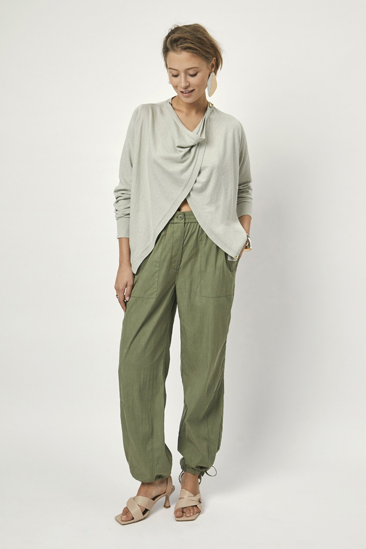 TIFFEN PARACHUTE CARGO PANTS THYME GREEN 1