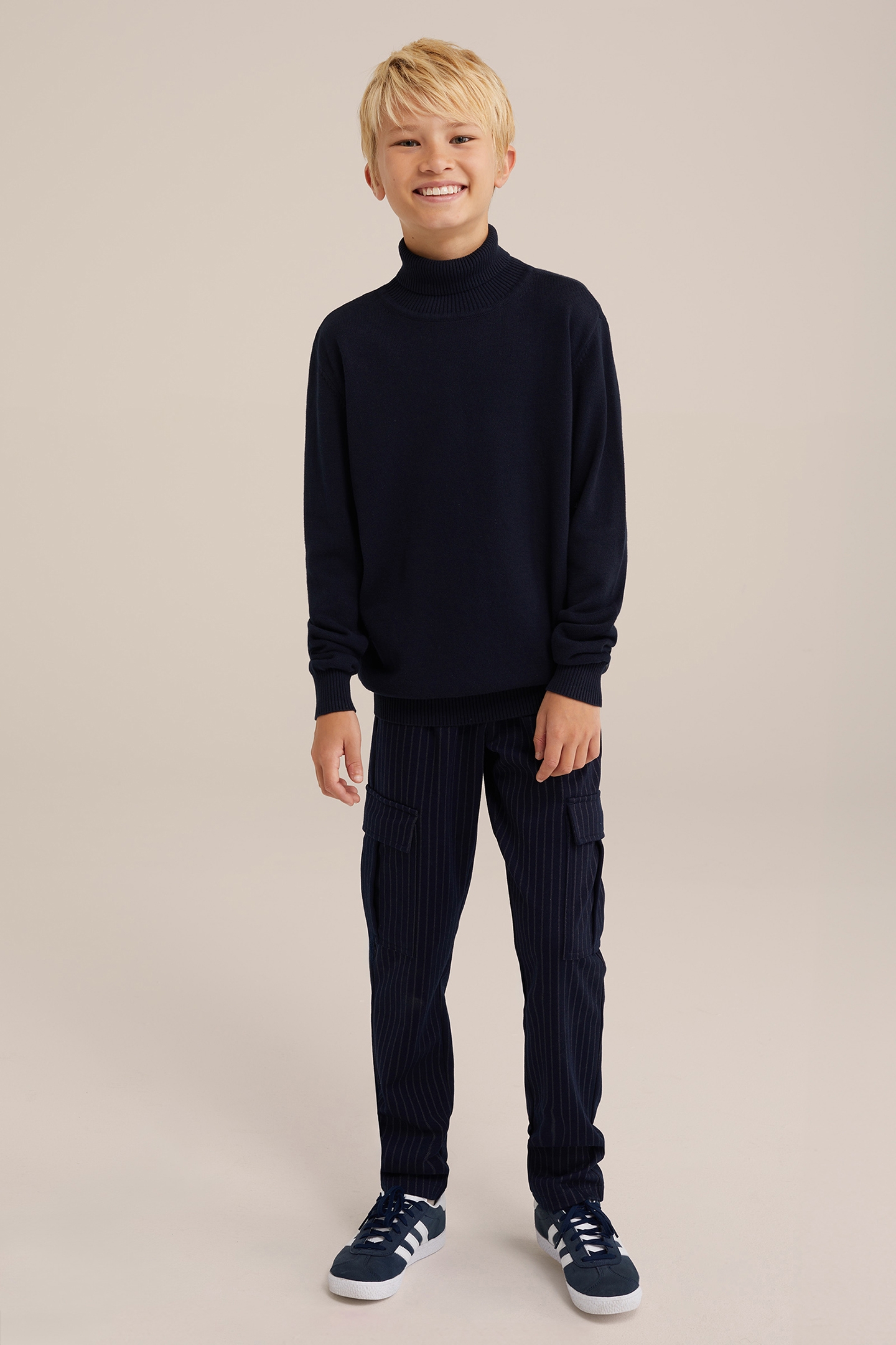 KNITTED PULLOVER DARK BLUE 2