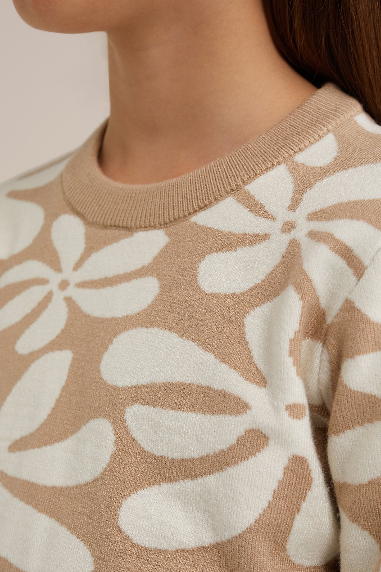 KNITTED PULLOVER BEIGE 5