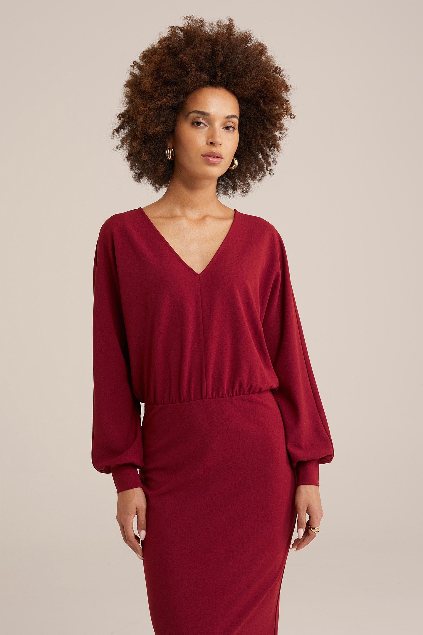 DRESS MID LENGTH VINTAGE RED 4