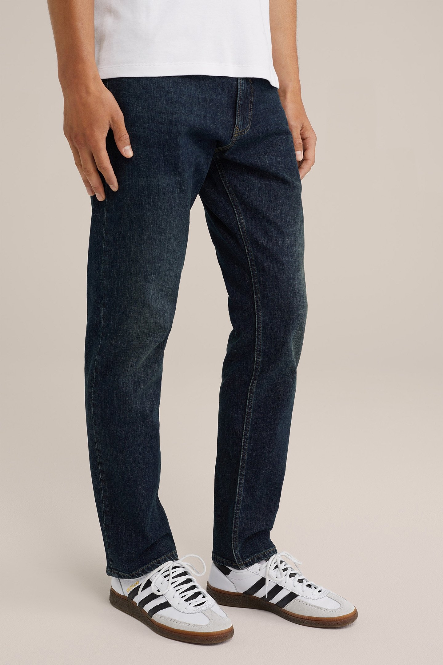 5-POCKET MID WAIST DARK BLUE 1