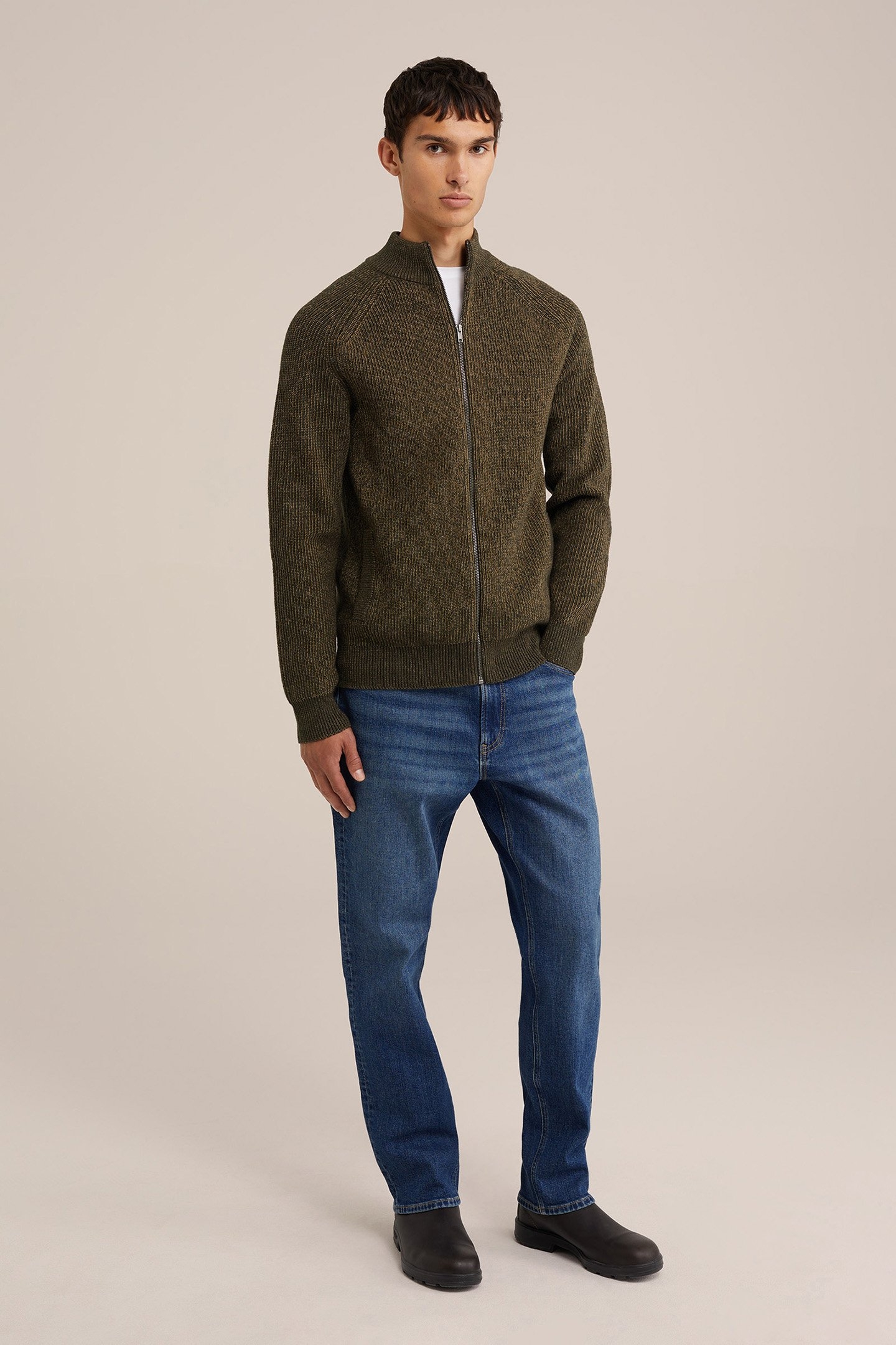 5-POCKET MID WAIST DARK BLUE 3