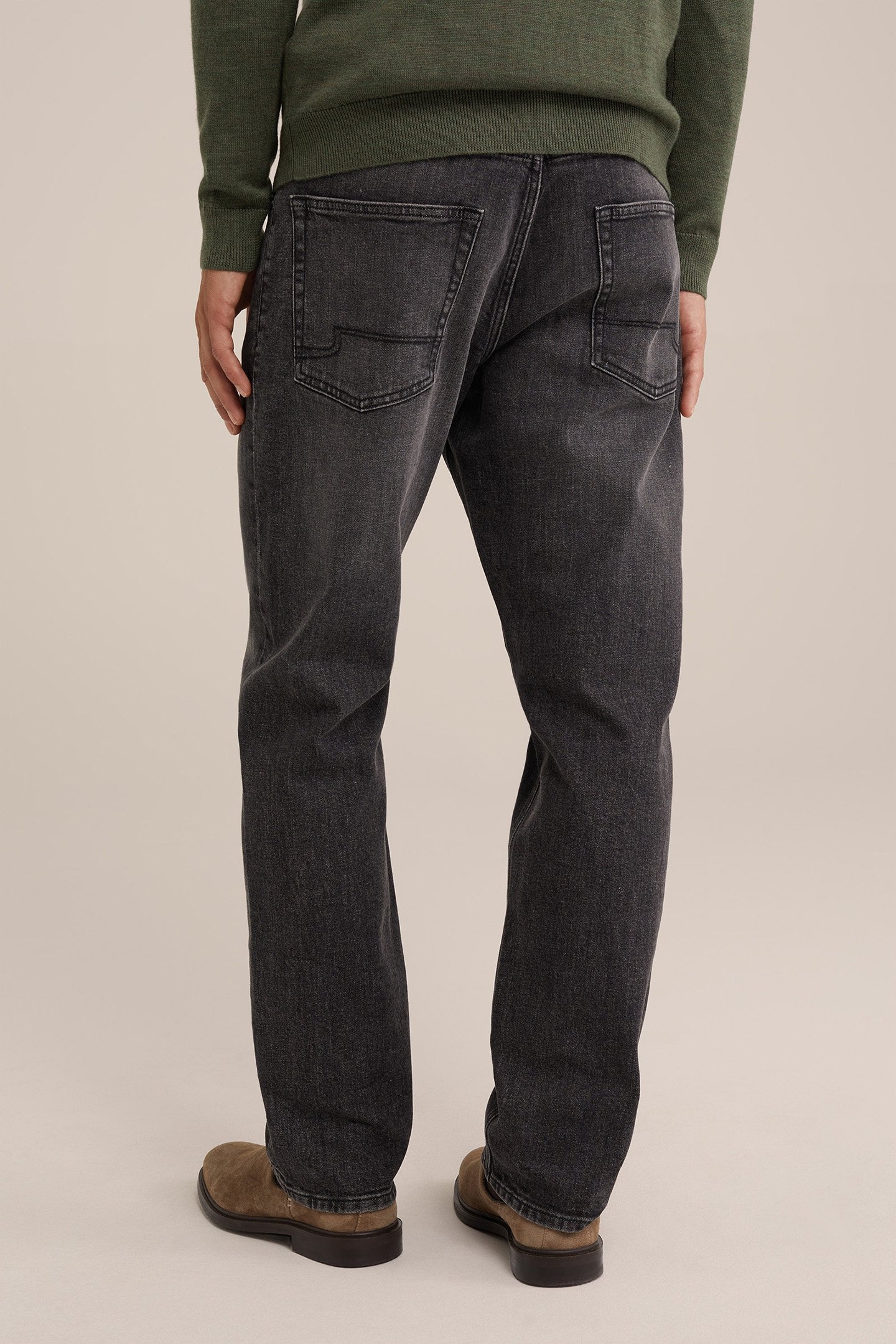 5-POCKET MID WAIST DARK GREY 2