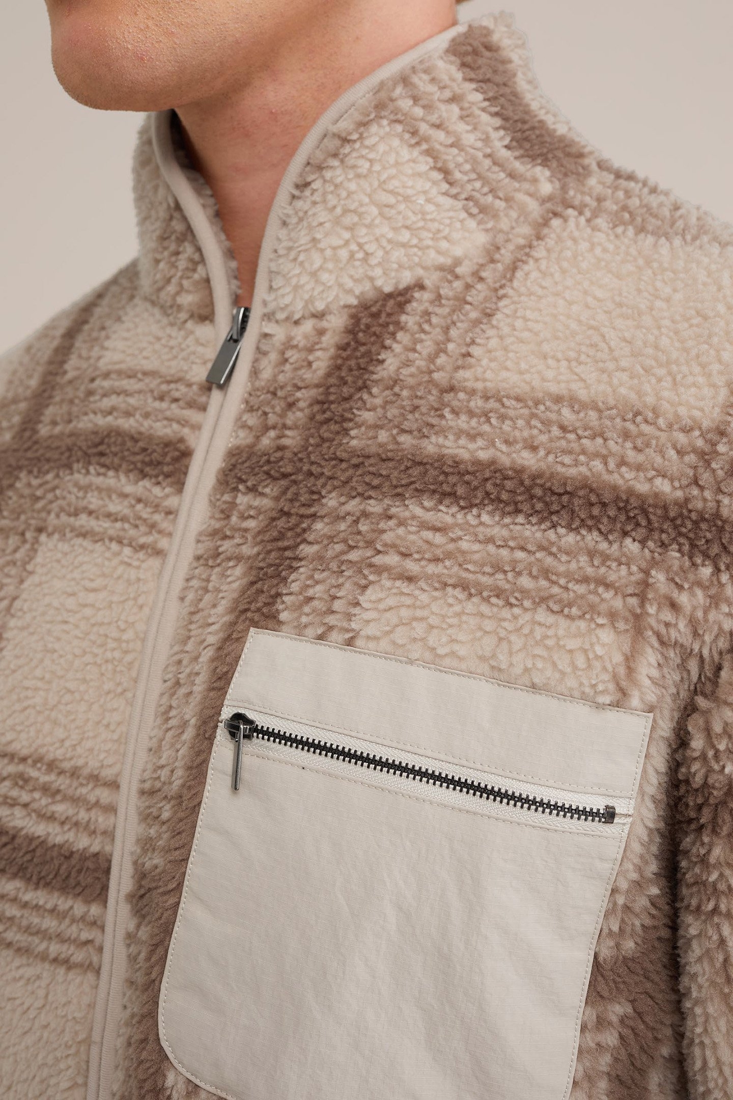 CARDIGAN WITH ZIPPER BEIGE 6