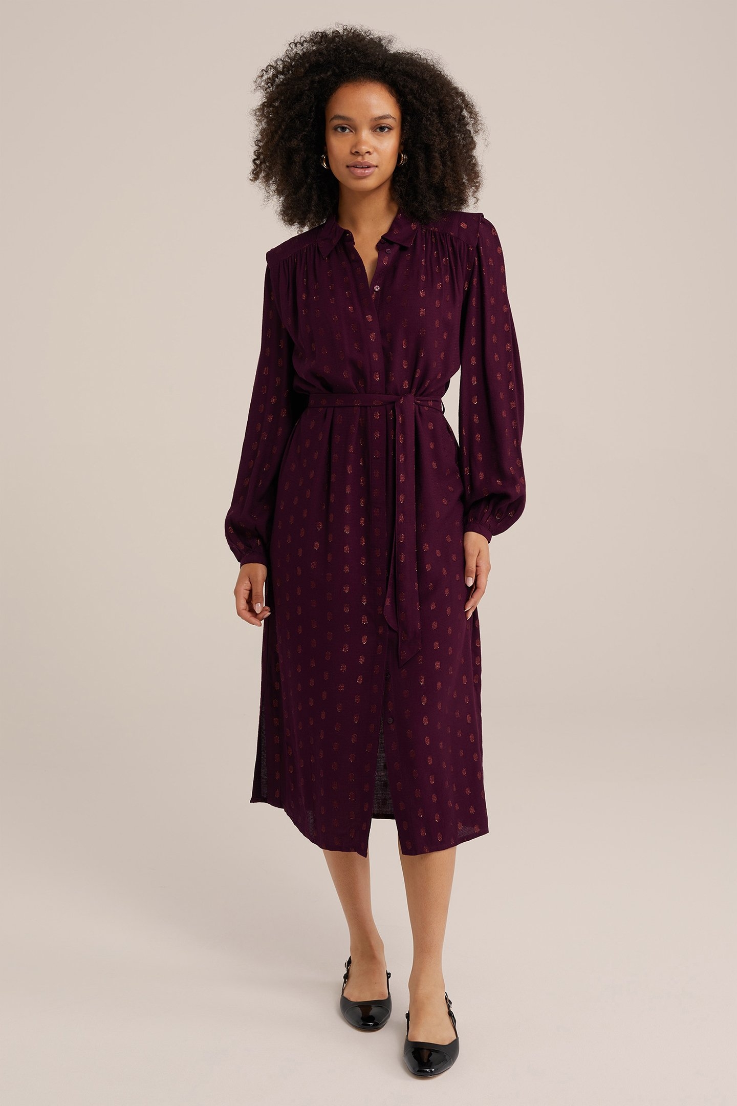 DRESS MID LENGTH DARK PURPLE 1