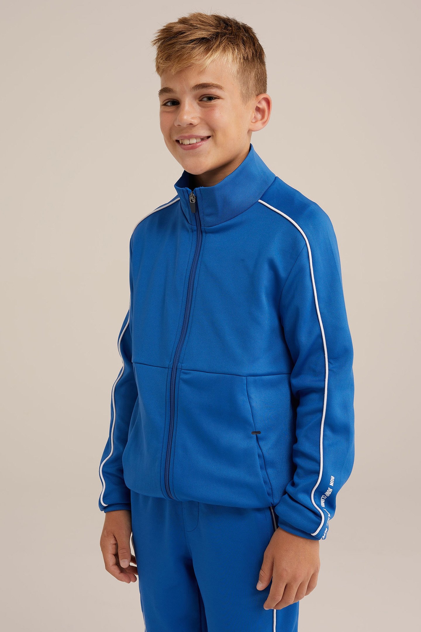 CARDIGAN WITH ZIPPER COBALT BLUE 1