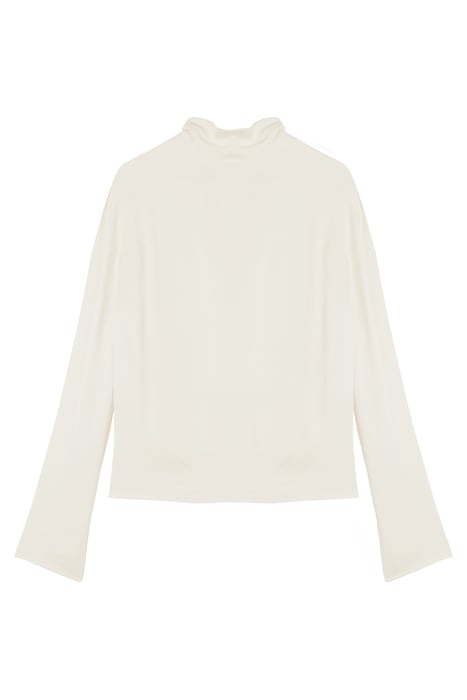 BLOUSE SATIN DRAPE BACK ECRU 3